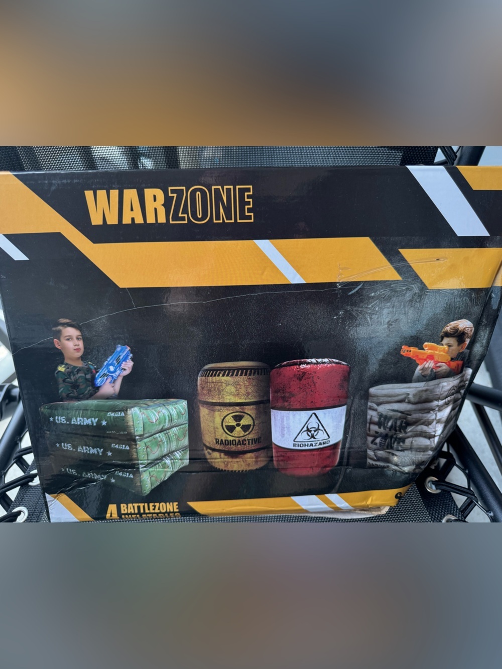 Warzone Battlezone Combat Play Set w/ Barrels & Military Accessories